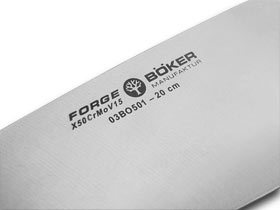 Böker Forge Knives™ Chef's Knife 03BO501 Black Synthetic Stainless X50CrMoV15 Steel Knife