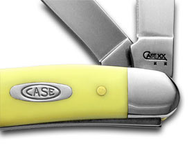 W.R. Case XX Knives Medium Stockman Yellow Delrin 00035 Carbon Steel Pocket Knife