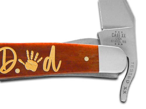 W.R. Case XX Knives Father's Day Russlock 10636 Chestnut Bone Stainless 1/350 Pocket Knife