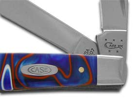 W.R. Case XX Knives Kirinite Patriot Mini Trapper Stainless Pocket Knife 11209