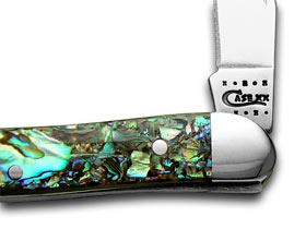 W.R. Case XX Knives Genuine Abalone Tiny Toothpick Pocket Knife 12002