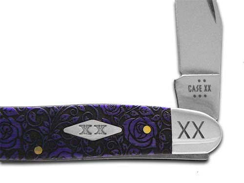 W.R. Case XX Knives Muskrat Ultra Violet Roses 12506R Stainless 1/500 Pocket Knife
