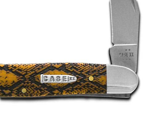 W.R. Case XX Knives Muskrat Snake Skin Antique Bone 12511SS Stainless 1/500 Pocket Knife