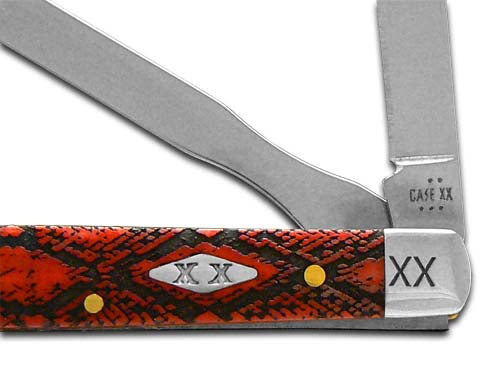 W.R. Case XX Knives Baby Doc Snake Skin Red Bone 12516SS Stainless Pocket Knife