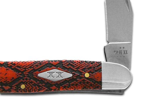 W.R. Case XX Knives Muskrat Snake Skin Red Bone 12517SS Stainless 1/500 Pocket Knife