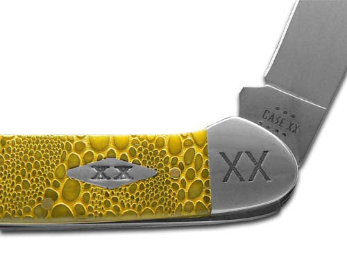 W.R. Case XX Knives Canoe Yellow Bone Lizard Skin 12525YLS Stainless 1/500 Pocket Knife