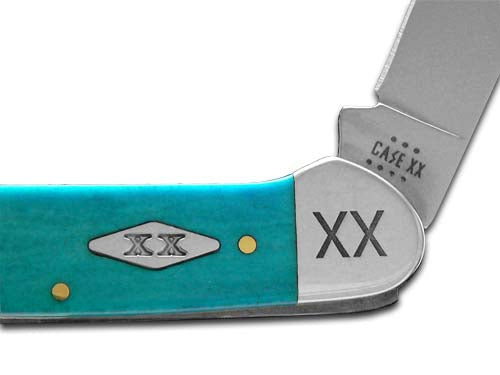 W.R. Case XX Knives Canoe Smooth Caribbean Blue Bone Stainless Steel 1/500 Pocket Knife 12527