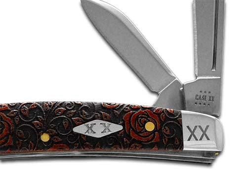 W.R. Case XX Knives Small Congress Red Bone Roses Stainless Steel 1/500 Pocket Knife 12537R