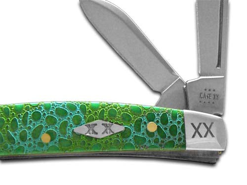 W.R. Case XX Knives Small Congress Green Lizard Skin Stainless 1/500 Pocket Knife 12538LS