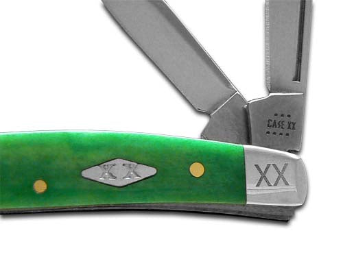 W.R. Case XX Knives Small Congress Smooth Bright Green Bone Stainless Steel 1/500 Pocket Knife 12538