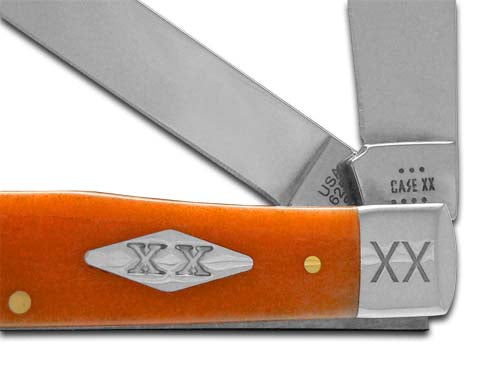 W.R. Case XX Knives Trapper Smooth Persimmon Orange Bone 1/500 Stainless Pocket Knife 12542
