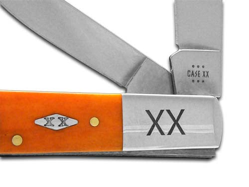 W.R. Case XX Knives Razor Jack Persimmon Orange Bone 1/500 Stainless Pocket Knife 12551