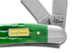 W.R. Case XX Knives John Deere Green Bone Medium Stockman Stainless Pocket Knife 15706