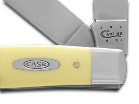 W.R. Case XX Knives Yellow Delrin Large Stockman Carbon Steel Pocket Knife 00203