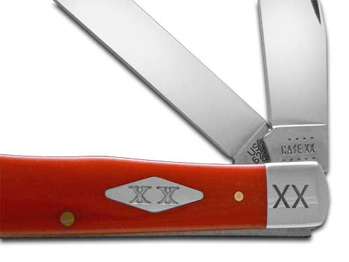 W.R. Case XX Knives Smooth Dark Red Bone 23118 Trapper Stainless 1/500 Pocket Knife