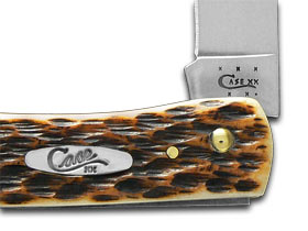 W.R. Case XX Knives Jigged Amber Bone Sodbuster Jr Stainless Pocket Knife 00245