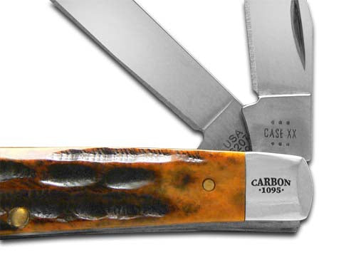 W.R. Case XX Knives Mini Trapper Jigged Sunset Autumn Bone 25219 Carbon Steel Pocket Knife