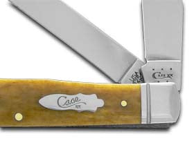 W.R. Case XX Knives Smooth Antique Bone Trapper Stainless Pocket Knife 58182