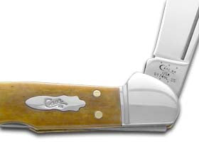 W.R. Case XX Knives Smooth Antique Bone Mini Copperlock Stainless Pocket Knife 58186