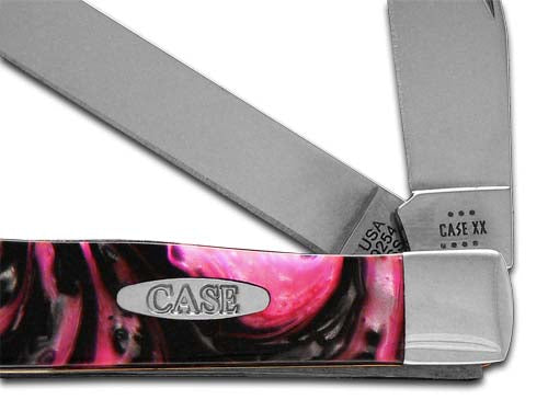 W.R. Case XX Knives Trapper 6073BLS Black Salmon Corelon Stainless Steel Pocket Knife