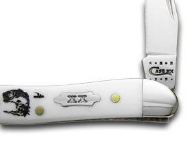 W.R. Case XX Knives White Delrin Bass Fever Toothpick 1/500 Pocket Knife 6138 BF