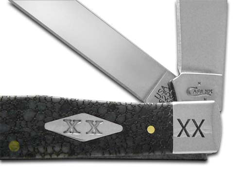 W.R. Case XX Knives Lizard Skin Gray Bone Trapper Stainless Pocket Knife 6703 LS
