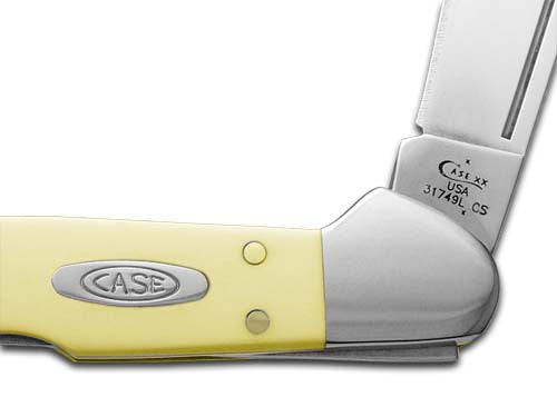 W.R. Case XX Knives Yellow Delrin Synthetic Mini Copperlock Carbon Steel Pocket Knife 70418