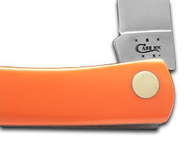 W.R. Case XX Knives Smooth Orange Delrin Sod Buster Jr Stainless Pocket Knife 80502