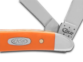 W.R. Case XX Knives Smooth Orange Delrin Peanut Stainless Pocket Knife 80504