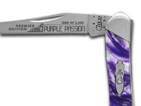 W.R. Case XX Knives Slant Series Purple Passion Toothpick 1/2500 Stainless Pocket Knife S910096PP