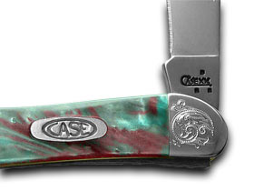 W.R. Case XX Knives Engraved Bolster Series Coral Sea Genuine Corelon Toothpick Pocket Knife 910096CS/E