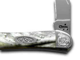 W.R. Case XX Knives Engraved Bolster Series Ivory Quartz Corelon Toothpick Pocket Knife 910096IQ/E