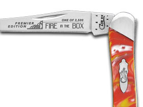 W.R. Case XX Knives Slant Series Fire In The Box Corelon Small Toothpick 1/2500 Stainless Pocket Knife S910096FIB