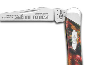 W.R. Case XX Knives Slant Series Rain Forrest Corelon Small Toothpick 1/2500 Stainless Pocket Knife S910096RF