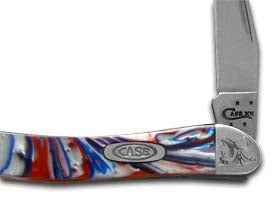 W.R. Case XX Knives Engraved Bolster Series Genuine Star Spangled Corelon Toothpick Pocket Knife 910096STAR/E
