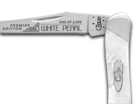W.R. Case XX Knives Slant Series White Pearl Corelon Small Toothpick 1/2500 Stainless Pocket Knife S910096WP