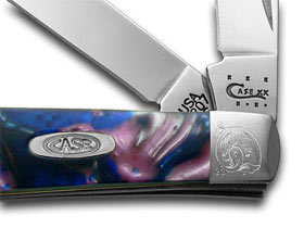 W.R. Case XX Knives Engraved Bolster Series Lolly Pop Corelon Mini Trapper Pocket Knife 9207LP/E