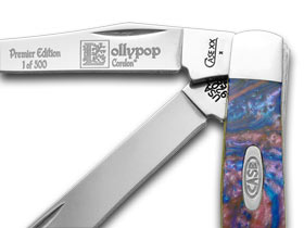 W.R. Case XX Knives Lollypop Genuine Corelon Mini Trapper 1/500 Pocket Knife 9207LP