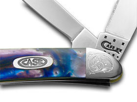 W.R. Case XX Knives Engraved Bolster Series Lolly Pop Corelon Peanut Pocket Knife 9220LP/E
