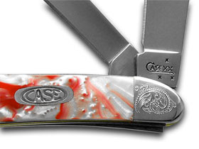 W.R. Case XX Knives Engraved Bolster Series Genuine Peppermint Corelon Peanut Pocket Knife 9220PM/E