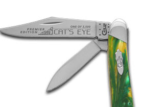 W.R. Case XX Knives Slant Series Cat's Eye Corelon Peanut 1/2500 Stainless Pocket Knife S9220CE