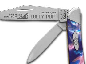 W.R. Case XX Knives Slant Series Lolly Pop Corelon Peanut 1/2500 Stainless Pocket Knife S9220LP