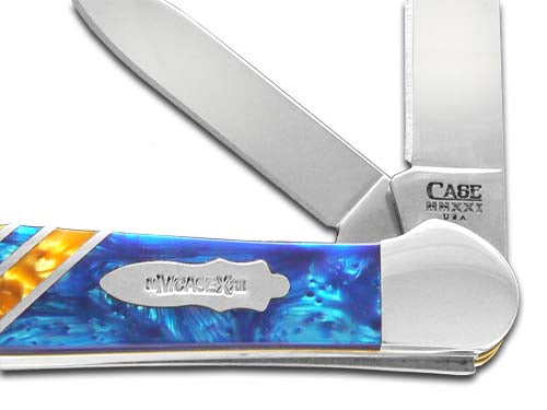 W.R. Case XX Knives Copperhead Vault Collection Blue Cloud & Butter Rum Corelon 9249W-BCBR Stainless Pocket Knife