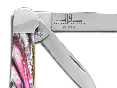 W.R. Case XX Knives Copperhead Vault Collection 1/250 Black & Pink & America's Black Coal Corelon 9249W-BNKABC Stainless Pocket Knife