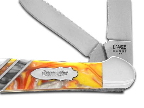 W.R. Case XX Knives Copperhead Vault Collection Fire in the Box & Ivory Quartz Corelon 9249W-FIBIQ Stainless Pocket Knife