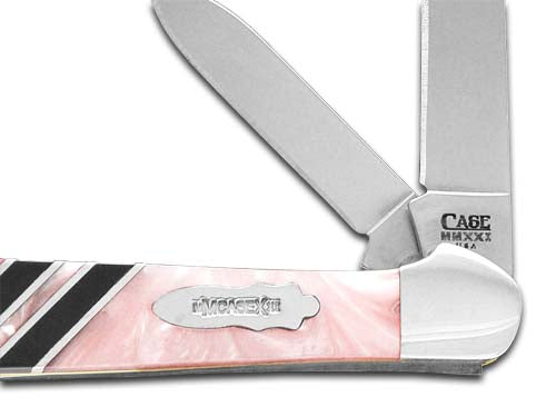 W.R. Case XX Knives Copperhead Vault Collection Pink Pearl & Black Corelon 9249W-PKPBLK Stainless Pocket Knife