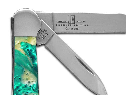 W.R. Case XX Knives Copperhead Vault Collection 1/250 Seafoam & White Pearl Corelon 9249W-SEAWP Stainless Pocket Knife