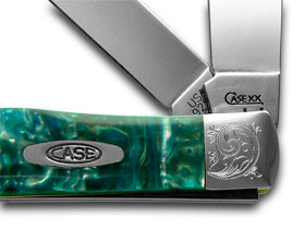 W.R. Case XX Knives Engraved Bolster Series Genuine Cloudland Corelon Trapper Pocket Knife 9254CL/E
