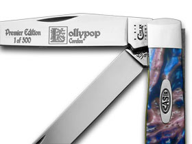 W.R. Case XX Knives Lollypop Genuine Corelon Trapper 1/500 Pocket Knife 9254LP