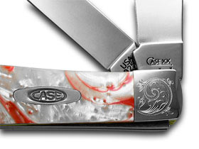 W.R. Case XX Knives Engraved Bolster Series Genuine Peppermint Corelon Trapper Pocket Knife 9254PM/E